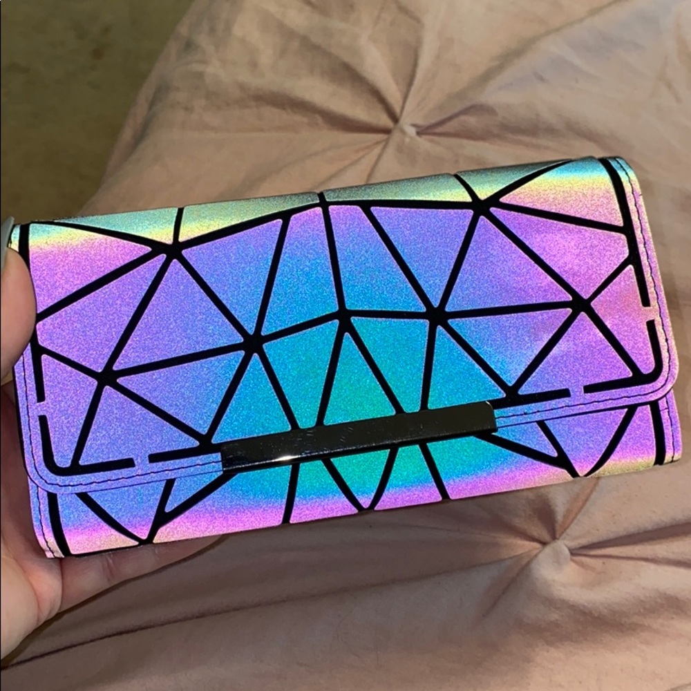 Woman’s patterned wallet